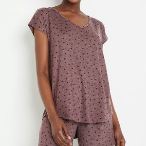 Maurice's 24/7 Flawless Cozy Heart Pink Dolman Sleeve Tee